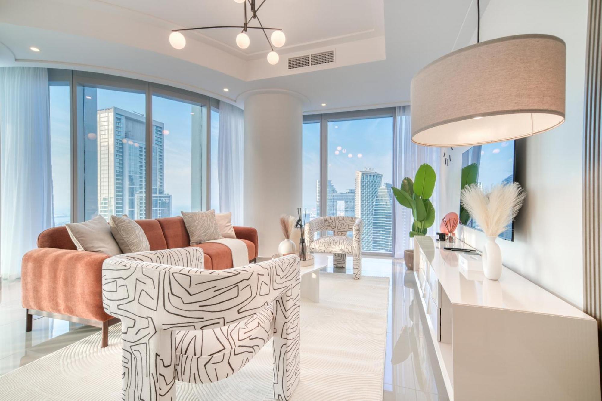 Downtown Luxury - Stunning Burj Khalifa & Sea View - 5 Minutes Walk To Dubai Mall Exterior foto